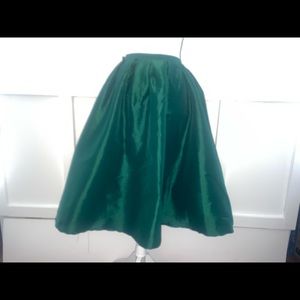 Emerald green Aline midi skirt